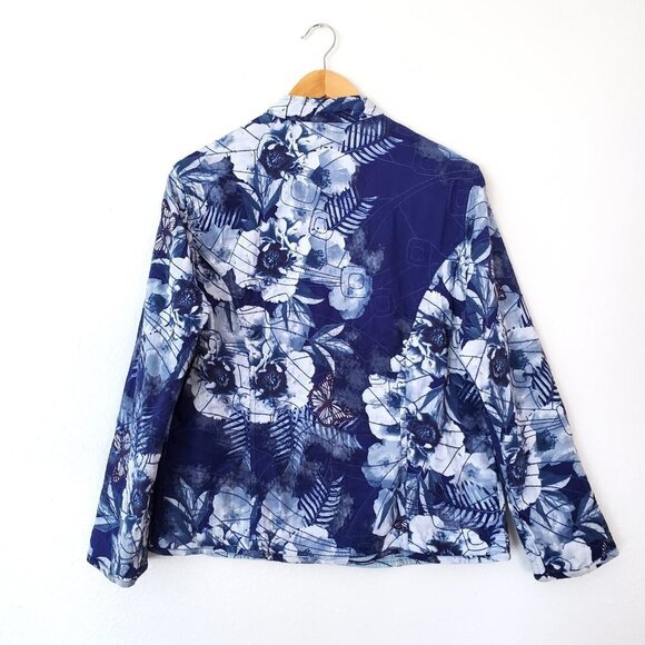 Quilted Barn Jacket, Shacket Reversible Bomber Jacket, Front Patch Pockets - Picture 10 of 14